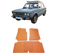 Ковры в салон автомобиля Eva Smart lada 2106 1976 - 2006 эва сота бежевые c коричневой окантовкой 2712-A1A6-S