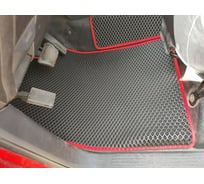 Ковры в салон автомобиля Eva Smart dodge ram iii 2001 - 2008 эва сота чёрные c красной окантовкой 3477-B5A7-S