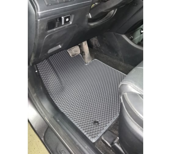 Ковры в салон автомобиля Eva Smart hyundai santa fe iv рестайлинг 2020 - эва сота коричневые c черной окантовкой 3529-A6B5-S