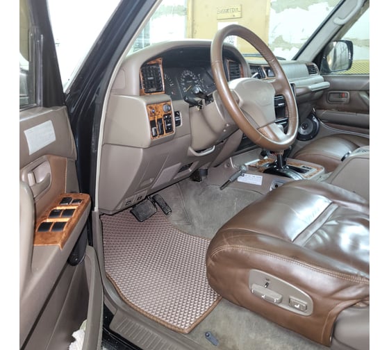 Ковры в салон автомобиля Eva Smart toyota land cruiser 80 1989 - 1997 эва сота бежевые c красной окантовкой 1815-A1A7-S