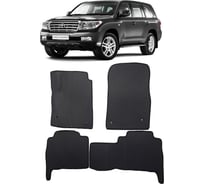 Ковры в салон автомобиля Eva Smart toyota land cruiser 200 2007 - 2011 эва сота коричневые c красной окантовкой 1822-A6A7-S