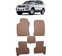 Ковры в салон автомобиля Eva Smart toyota land cruiser prado 120 2002 - 2009 эва сота чёрные c красной окантовкой 1818-B5A7-S