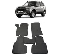 Ковры в салон автомобиля Eva Smart lada niva travel 2020 - эва сота серые c серой окантовкой 3579-B1B1-S