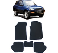 Ковры в салон автомобиля Eva Smart toyota rav 4 i правый руль 3дв 1994 - 2000 эва сота коричневые c коричневой окантовкой 2546-A6A6-S