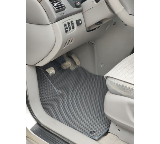 Ковры в салон автомобиля Eva Smart toyota sienna ii 7мест 2003 - 2010 эва сота серые c синей окантовкой 2565-B1B2-S