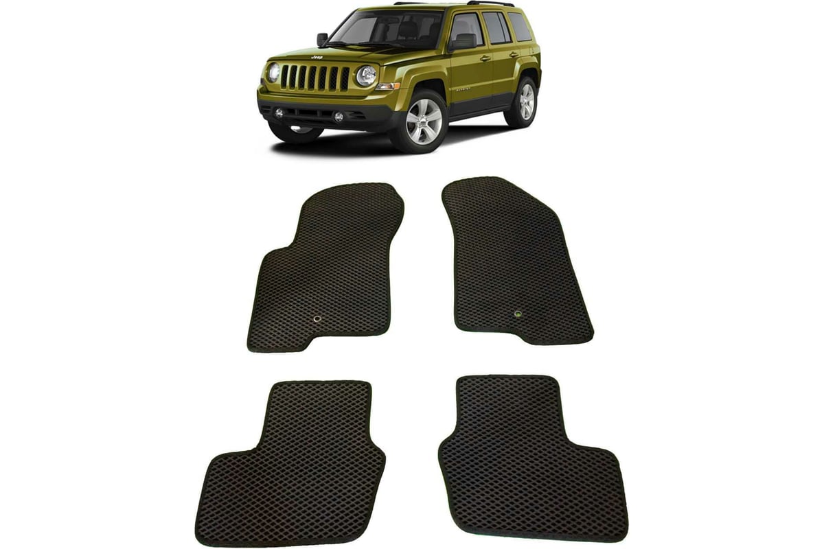 Ковры в салон автомобиля Eva Smart jeep liberty (patriot) mk 2007 - эва  сота серые c бежевой окантовкой 1993-B1A1-S - заказать в интернет-магазине:  цена, описание, отзывы.