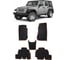 Ковры в салон автомобиля Eva Smart jeep wrangler iii (jk) 5дв 2007 - 2018 эва сота чёрные c красной окантовкой 3103-B5A7-S 3
