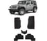 Ковры в салон автомобиля Eva Smart jeep wrangler iii (jk) 5дв 2007 - 2018 эва сота чёрные c красной окантовкой 3103-B5A7-S 4