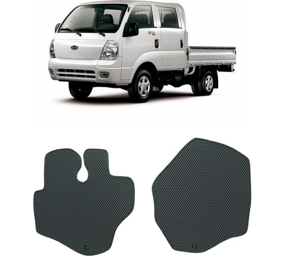 Ковры в салон автомобиля Eva Smart kia bongo 2004 - 2012 эва сота серые c серой окантовкой 1339-B1B1-S