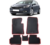 Ковры в салон автомобиля Eva Smart kia ceed ii вариант макси 3d 2012 - 2018 эва сота коричневые c черной окантовкой 3343-A6B5-S
