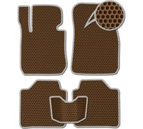 Ковры в салон автомобиля Eva Smart lada niva travel вариант макси 3d 2020 - эва сота коричневые c серой окантовкой 3580-A6B1-S