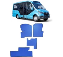 Ковры в салон автомобиля Eva Smart газель city 2020 - эва сота коричневые c синей окантовкой 3599-A6B2-S