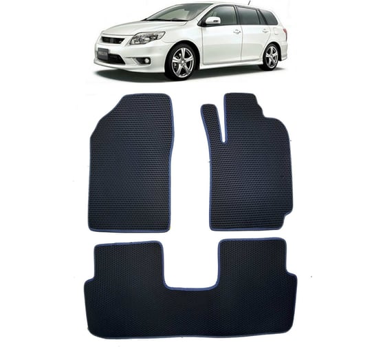 Ковры в салон автомобиля Eva Smart toyota corolla fielder (nze 141) правый руль 2006 - 2010 эва сота бежевые c серой окантовкой 1807-A1B1-S 1