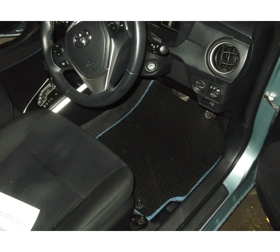 Ковры в салон автомобиля Eva Smart toyota corolla fielder (nke 165) правый руль 2012 - 2015 эва сота чёрные c черной окантовкой 2833-B5B5-S