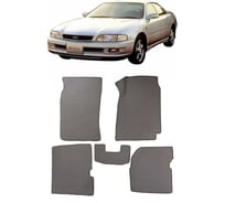 Ковры в салон автомобиля Eva Smart toyota corona exiv ii правый руль 1993 - 1998 эва сота серые c бежевой окантовкой 3876-B1A1-S