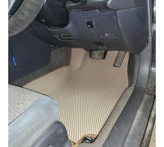Ковры в салон автомобиля Eva Smart toyota corona exiv ii правый руль 1993 - 1998 эва сота серые c бежевой окантовкой 3876-B1A1-S