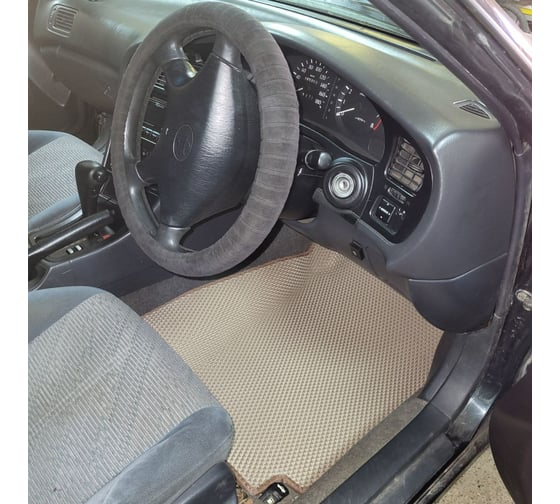 Ковры в салон автомобиля Eva Smart toyota corona exiv ii правый руль 1993 - 1998 эва сота серые c бежевой окантовкой 3876-B1A1-S