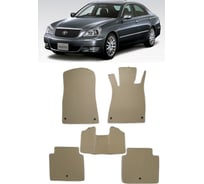 Ковры в салон автомобиля Eva Smart toyota crown majesta iv (s180) правый руль 2004 - 2009 эва сота бежевые c серой окантовкой 3537-A1B1-S