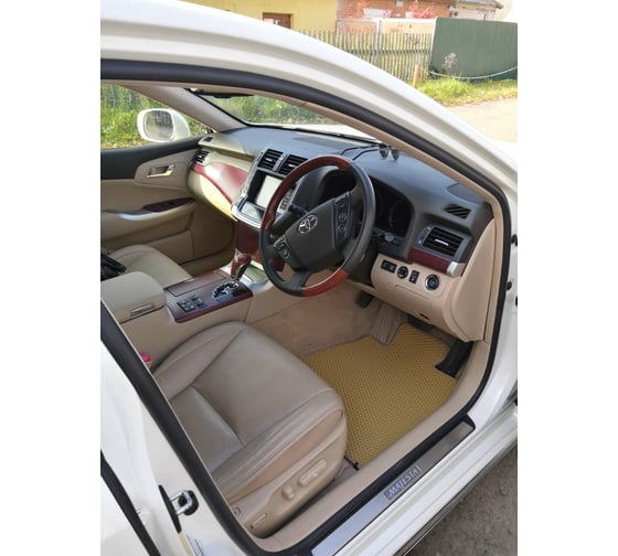 Ковры в салон автомобиля Eva Smart toyota crown majesta v (s200) правый руль 2009 - 2013 эва сота бежевые c серой окантовкой 3244-A1B1-S