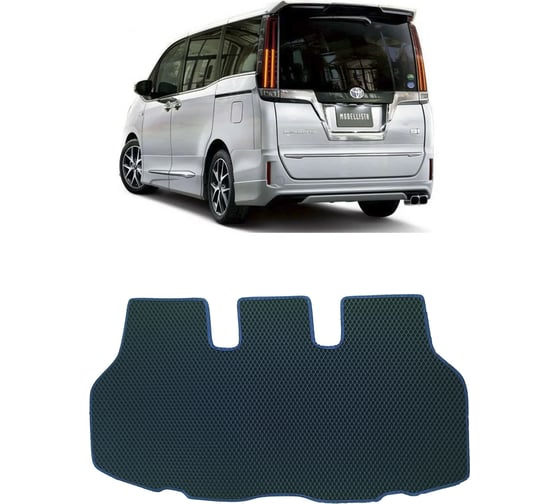 Ковры в салон автомобиля Eva Smart toyota esquire правый руль 7мест 2014 - эва сота коричневые c серой окантовкой 2792-A6B1-S