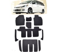 Ковры в салон автомобиля Eva Smart toyota estima ii правый руль 7мест 2000 - 2003 эва сота чёрные c красной окантовкой 2832-B5A7-S