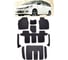 Ковры в салон автомобиля Eva Smart toyota estima ii правый руль 7мест 2000 - 2003 эва сота чёрные c красной окантовкой 2832-B5A7-S 1
