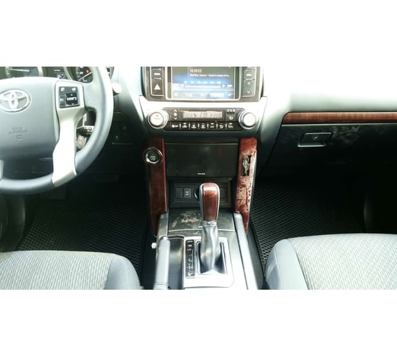 Ковры в салон автомобиля Eva Smart toyota land cruiser prado 150 вариант макси 3d 2013 - 2017 эва сота коричневые c серой окантовкой 2106-A6B1-S