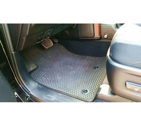 Ковры в салон автомобиля Eva Smart toyota land cruiser prado 150 вариант макси 3d 2013 - 2017 эва сота коричневые c серой окантовкой 2106-A6B1-S