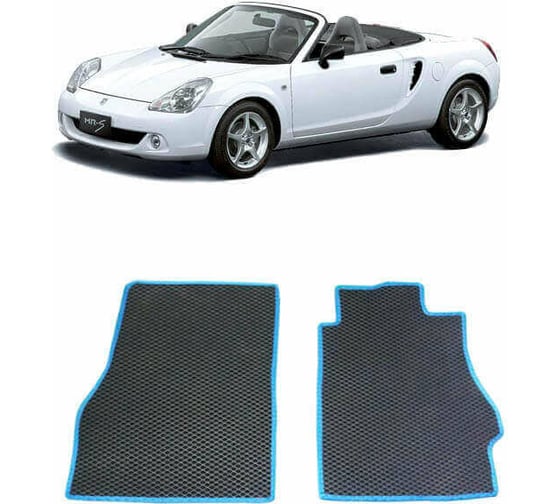 Ковры в салон автомобиля Eva Smart toyota mr-s (w30) правый руль 1999 - 2002 эва сота коричневые c черной окантовкой 2278-A6B5-S 1