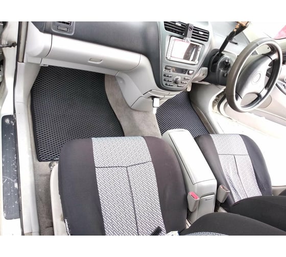 Ковры в салон автомобиля Eva Smart toyota opa правый руль 2000 - 2005 эва сота бежевые c серой окантовкой 2925-A1B1-S