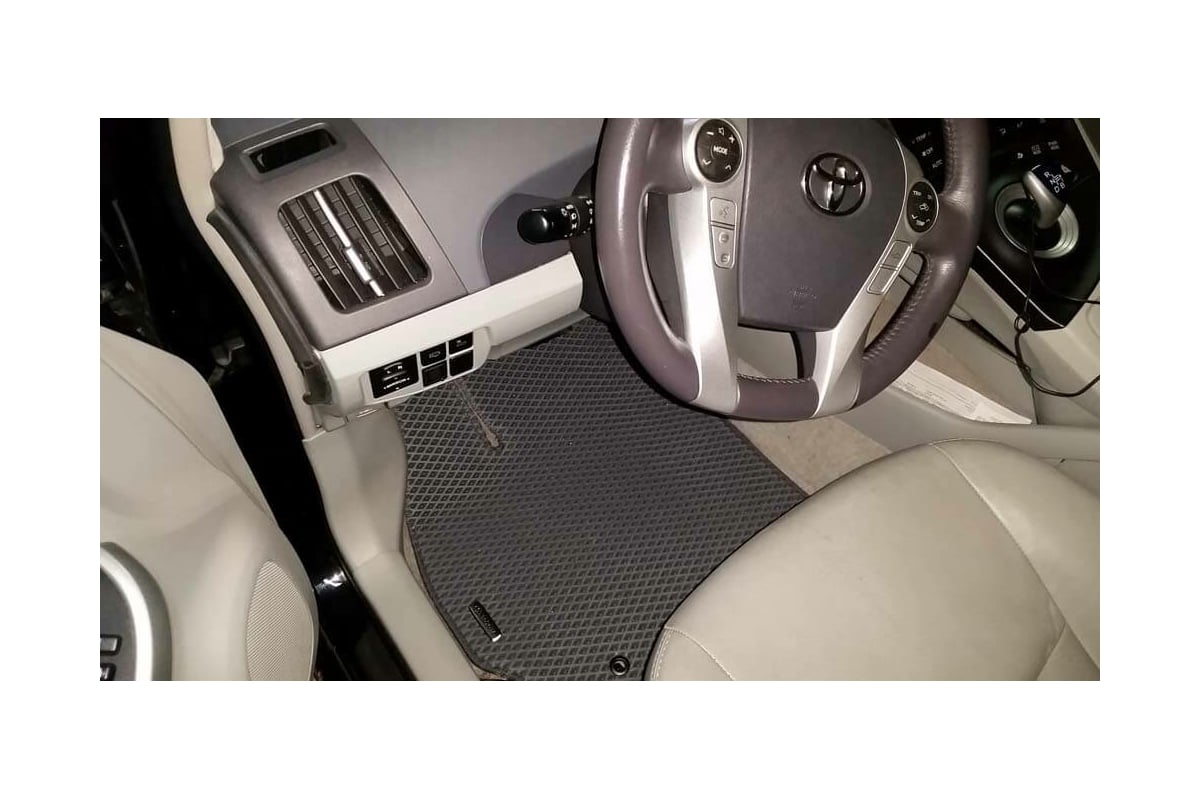 Ковры в салон автомобиля Eva Smart toyota prius (zvw30) 2009 - 2011 эва  сота коричневые c коричневой окантовкой 1829-A6A6-S - заказать в  интернет-магазине: цена, описание, отзывы.