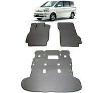 Ковры в салон автомобиля Eva Smart toyota voxy r70 правый руль 8мест 2007 - 2010 эва сота серые c коричневой окантовкой 2667-B1A6-S