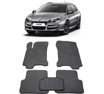 Ковры в салон автомобиля Eva Smart renault laguna iii 2007 - 2015 эва сота чёрные c коричневой окантовкой 1695-B5A6-S