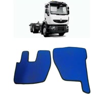 Ковры в салон автомобиля Eva Smart renault premium тягач 1997 - 2006 эва сота коричневые c красной окантовкой 2639-A6A7-S