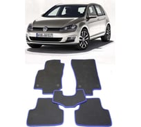 Ковры в салон автомобиля Eva Smart volkswagen golf vii 2013 - эва сота бежевые c коричневой окантовкой 1866-A1A6-S