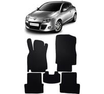 Ковры в салон автомобиля Eva Smart renault megane iii 3дв 2008 - 2016 эва сота чёрные c черной окантовкой 3282-B5B5-S