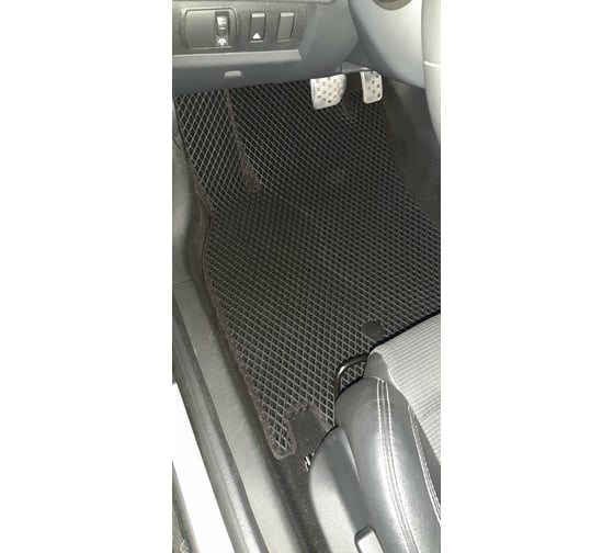 Ковры в салон автомобиля Eva Smart renault megane iii 3дв 2008 - 2016 эва сота коричневые c серой окантовкой 3282-A6B1-S
