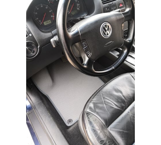 Ковры в салон автомобиля Eva Smart volkswagen jetta iv 1998 - 2005 эва сота коричневые c бежевой окантовкой 1869-A6A1-S