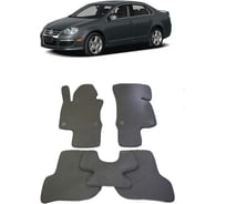 Ковры в салон автомобиля Eva Smart volkswagen jetta v 2005 - 2011 эва сота коричневые c серой окантовкой 1870-A6B1-S