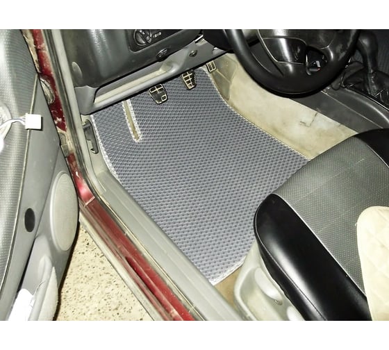 Ковры в салон автомобиля Eva Smart volkswagen passat b4 1993 - 1997 эва сота чёрные c красной окантовкой 2180-B5A7-S