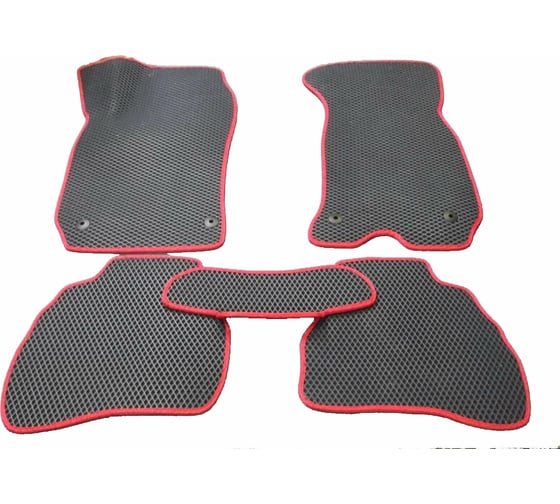 Ковры в салон автомобиля Eva Smart volkswagen passat b5 plus 2000 - 2005 эва сота серые c красной окантовкой 2552-B1A7-S