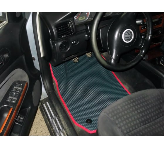 Ковры в салон автомобиля Eva Smart volkswagen passat b5 plus 2000 - 2005 эва сота серые c красной окантовкой 2552-B1A7-S