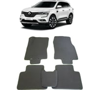 Ковры в салон автомобиля Eva Smart renault koleos ii 2016 - эва сота чёрные c коричневой окантовкой 2681-B5A6-S