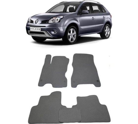 Ковры в салон автомобиля Eva Smart renault koleos i рестайлинг 2013 - 2016 эва сота коричневые c коричневой окантовкой 1694-A6A6-S 1