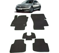 Ковры в салон автомобиля Eva Smart volkswagen passat b8 седан 2016 - эва сота серые c красной окантовкой 2188-B1A7-S