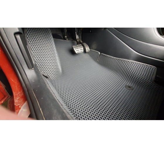 Ковры в салон автомобиля Eva Smart volkswagen polo v седан вариант 3d макси 2009 - 2020 эва сота бежевые c черной окантовкой 3068-A1B5-S