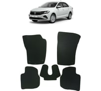 Ковры в салон автомобиля Eva Smart volkswagen polo vi лифтбек 2020 - эва сота бежевые c красной окантовкой 3175-A1A7-S