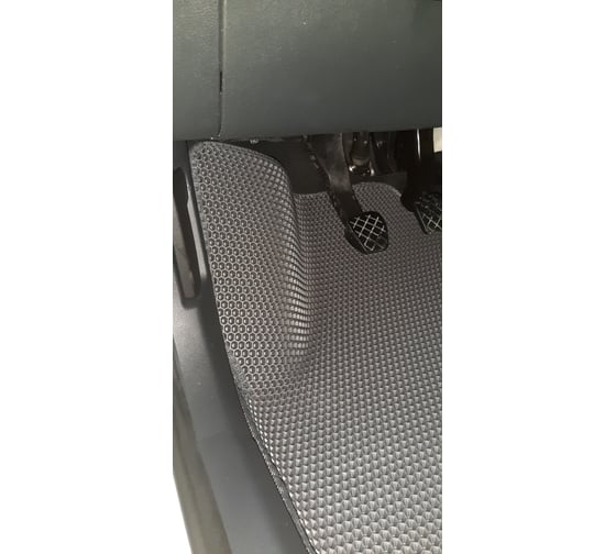 Ковры в салон автомобиля Eva Smart volkswagen polo vi лифтбек вариант макси 3d 2020 - эва сота чёрные c коричневой окантовкой 3192-B5A6-S