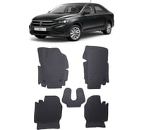 Ковры в салон автомобиля Eva Smart volkswagen polo vi лифтбек вариант макси 3d 2020 - эва сота бежевые c красной окантовкой 3192-A1A7-S