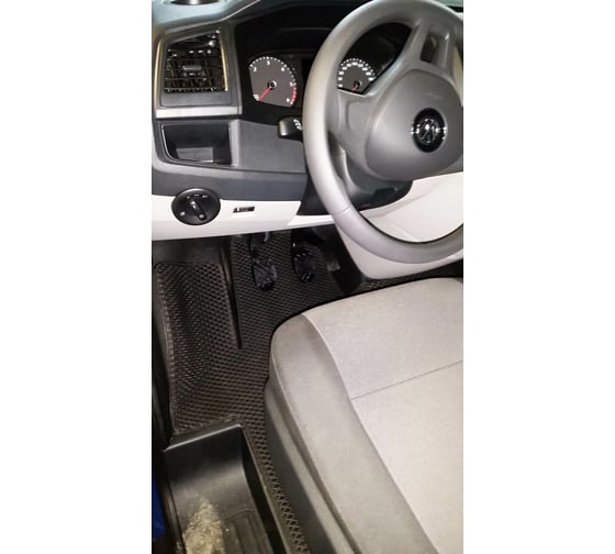 Ковры в салон автомобиля Eva Smart volkswagen t6 caravelle 2015 - эва сота коричневые c черной окантовкой 2782-A6B5-S
